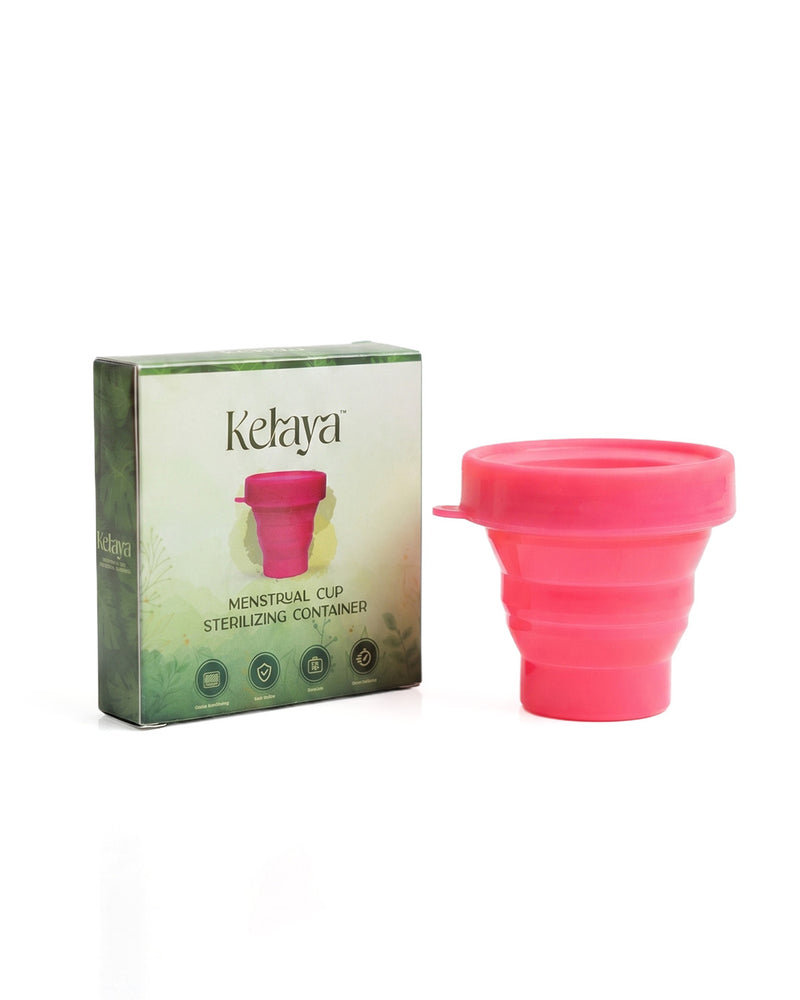 Menstrual cup sterilization container