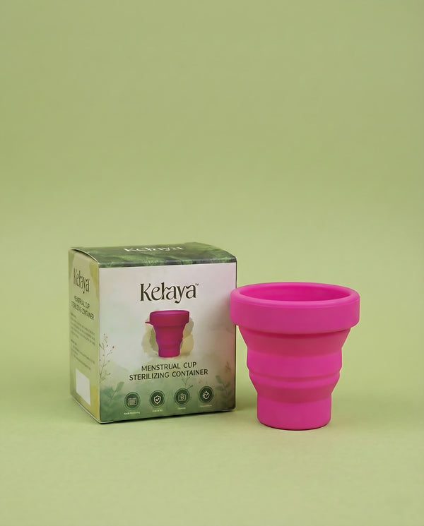 Menstrual cup sterilization container